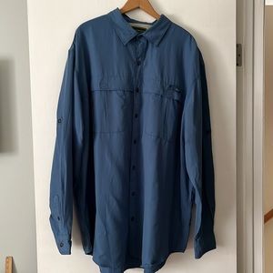 G. H. Bass & Company Explorer Men’s Blue Long Sleeved Sportsman’s Shirt